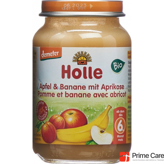 Holle Apple, Banana, Apricot after the 6th month Organic 190g buy online
