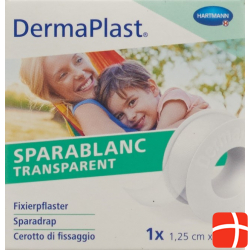 Dermaplast Sparablanc Transparent 1.25cmx5m White