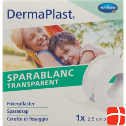 Dermaplast Sparablanc Transparent 2.5cmx5m White