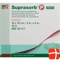 Suprasorb P Schaumverband 10x10cm Adhesive 10 Stück