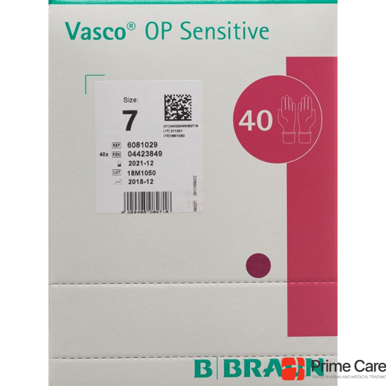 Vasco OP Sensitive Handschuhe Grösse 7.0 40 Paar buy online