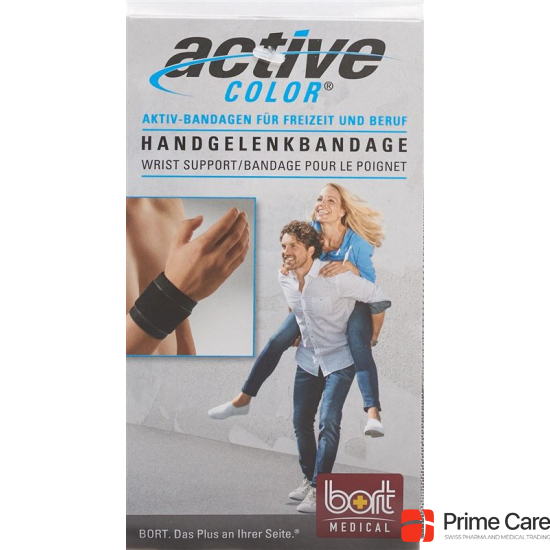 Bort Aktive Color Handgelenkbandage Grösse M -19cm Schwarz buy online