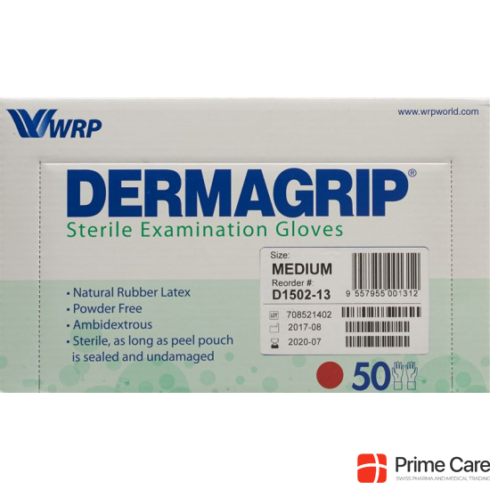 Dermagrip Examination Gloves Latex M Sterile 50 pairs buy online