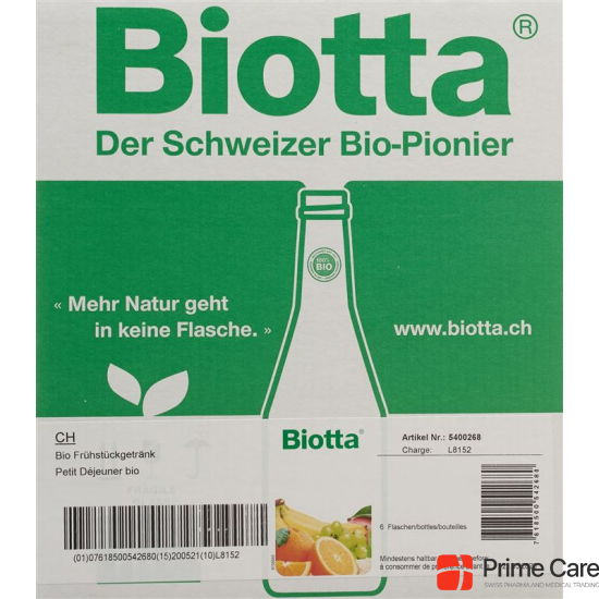 Biotta Bio Frühstück 6 Flaschen 5dl buy online