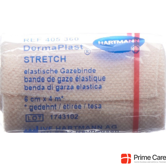 Dermaplast Stretch Gazebinde Hautfarbig 6cmx4m buy online