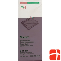 Flawa Gazin Faltkompressen 5x5cm 8-fach Unsteril 100 Stück