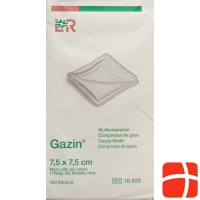 Gazin Faltkompressen 7.5x7.5cm 8-fach Unsteril 100 Stück