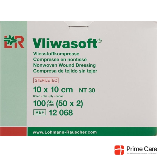 Vliwasoft Nw Kompresse 10x10cm 6-fach Steril 50x 2 Stück buy online