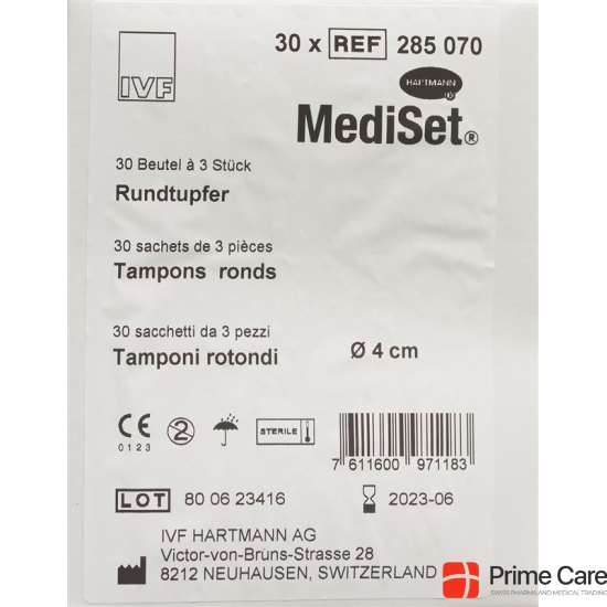 Mediset IVF Rundtupfer 4cm Steril 30 Beutel 3 Stück buy online