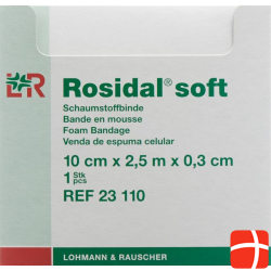 Rosidal Soft foam bandage 2.5mx10cmx0.3cm