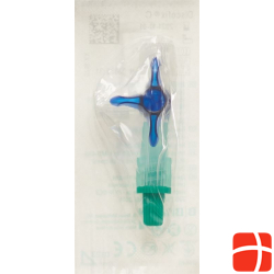 Discofix C 3-way tap 2 closure blue