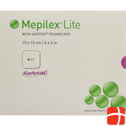 Mepilex Lite Absorptionsverb 15x15cm Silik 5 Stück