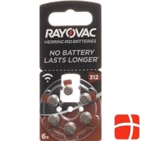 Rayovac Batterie Hörgerät 1.4V V312 6 Stück