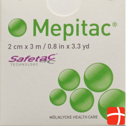 Mepitac Safetac fixation bandage 2cmx3m silicone