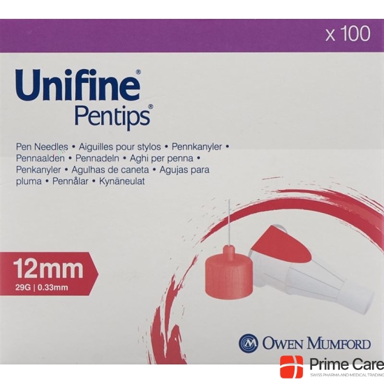 UNIFINE Pentips needles 29G 0.33x12mm 100 pcs