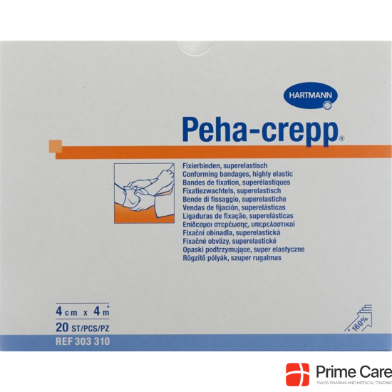 Peha Crepp S Kreppbinde 4mx4cm Weiss 20 Stück buy online
