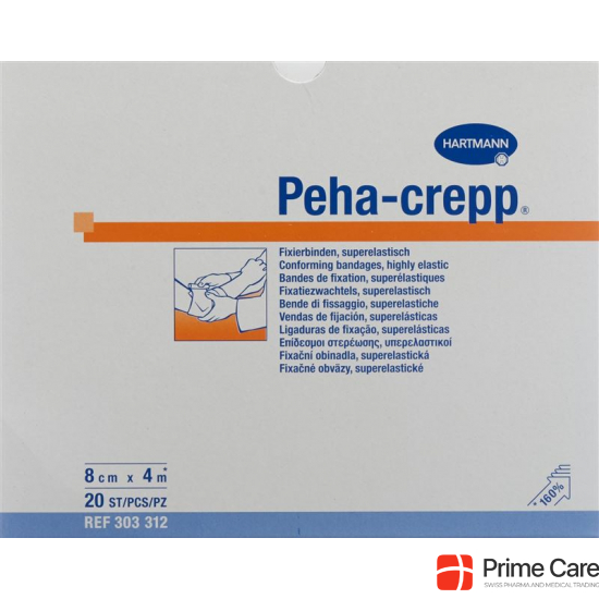 Peha Crepp S Kreppbinde 4mx8cm Weiss 20 Stück buy online