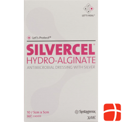 Let’s Protect Silvercel Hydroalginat Wundverband 5x5cm 10 Stück