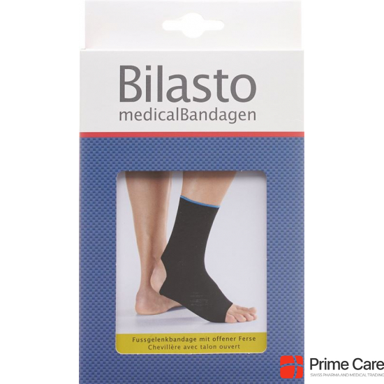 Bilasto Fussgelenkbandage Ferse Offen Grösse M Schwarz/Blau buy online