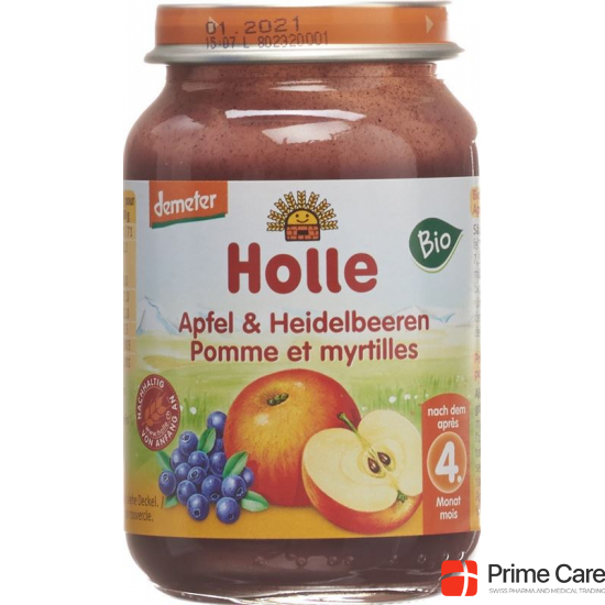 Holle Apple & Blueberries from the 4 month Organic 190g buy online