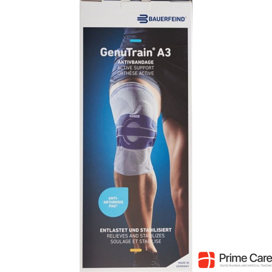 GenuTrain A3 Aktivbandage Knie Grösse 1 Links Titan buy online