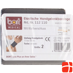 Bort Handgelenkbandage Velcro 8cm -19cm Grösse 2 Schwarz