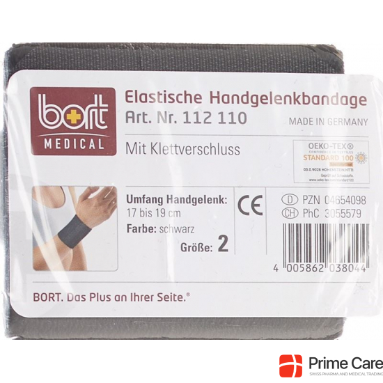 Bort Handgelenkbandage Velcro 8cm -19cm Grösse 2 Schwarz buy online