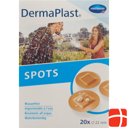 Dermaplast Spots Rund Hautfarbig 20 Stück