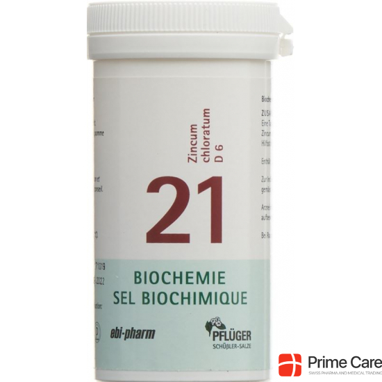 Pflueger Schüssler Nr. 21 Zinc Chlor Tabletten D 6 100g buy online