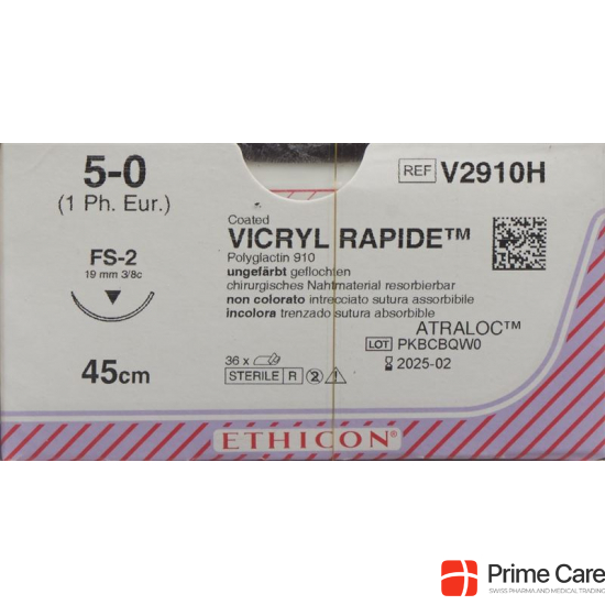 Vicryl Rapid 45cm Ungefaerbt 5-0 Fs-2 36 Stück buy online