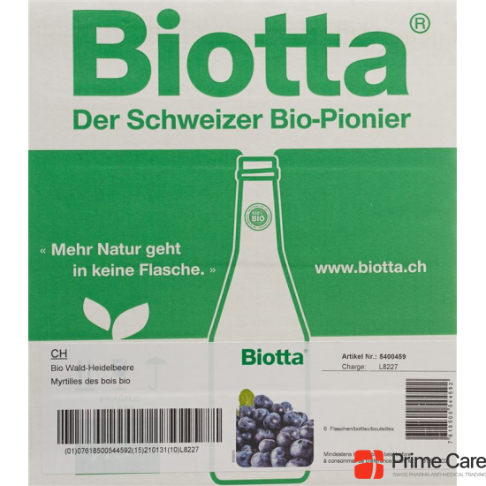 Biotta Bio Wald-Heidelbeere 6 Flasche 5dl buy online