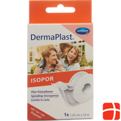 Dermaplast Isopor Fixierpflaster 10mx1.25cm Vlies Weiss Dispenser