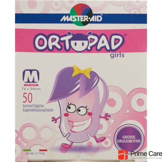Ortopad Occlusionspflast Medium Girl 2-4j 50 Stück buy online