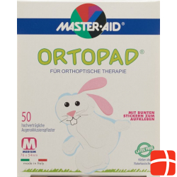 Ortopad Occlusionspflast Medium Weiss 2-4j 50 Stück