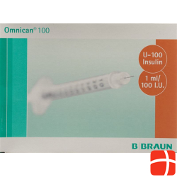 Omnican Insulin 100 1ml 0.3x12mm G30 Single 100 X