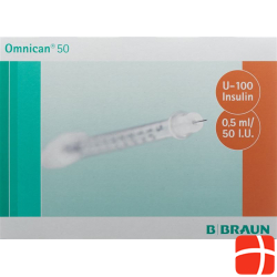 Omnican Insulin 50 0.5ml 0.3x8mm G30 Single 100 X