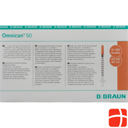 Omnican Insulin 50 0.5ml 0.3x12mm G30 Single 100 X