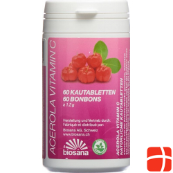 Acerola Vitamin C Tabletten Dose 60 Stück