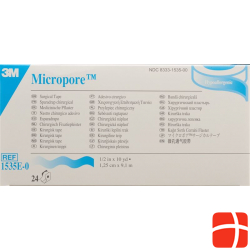 3M Micropore Rollenpfl Disp 12mmx9.14m We N 24 Stück