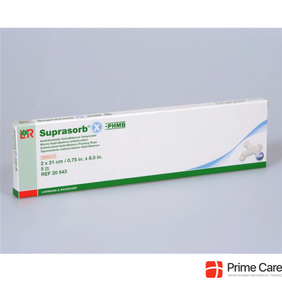 Suprasorb X + Phmb Tamponad Hydr 2x21cm Steril 5 Stück buy online