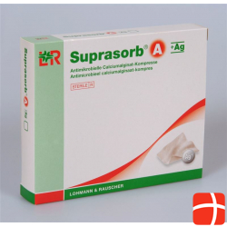 Suprasorb A + Ag Calciumalginat Kompresse 10x20cm Steril 5 Stück