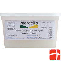 Gelatine Kapseln 4 Transparent Interdelta 1000 Stück