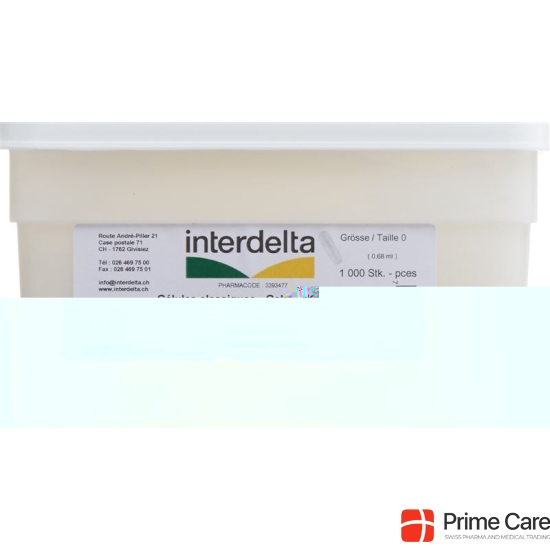 Gelatine Kapseln 0 Transparent Interdelta 1000 Stück buy online