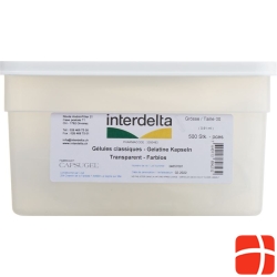 Gelatine Kapseln 00 Transparent Interdelta 500 Stück