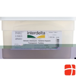 Gelatine Kapseln 1 Transparent Interdelta 1000 Stück