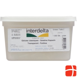 Gelatine Kapseln 2 Transparent Interdelta 1000 Stück