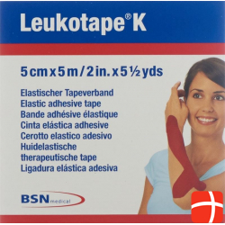 Leukotape K elastischer Tapeverband 5m x 5cm Rot