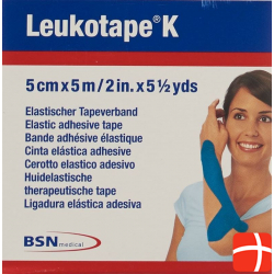 Leukotape K elastischer Tapeverband 5m x 5cm Blau