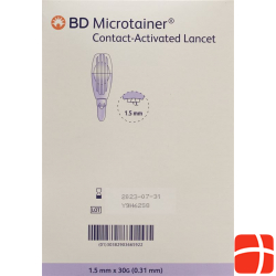 BD Microtainer Lanzetten 30g x 1.5mm Lila 200 Stück