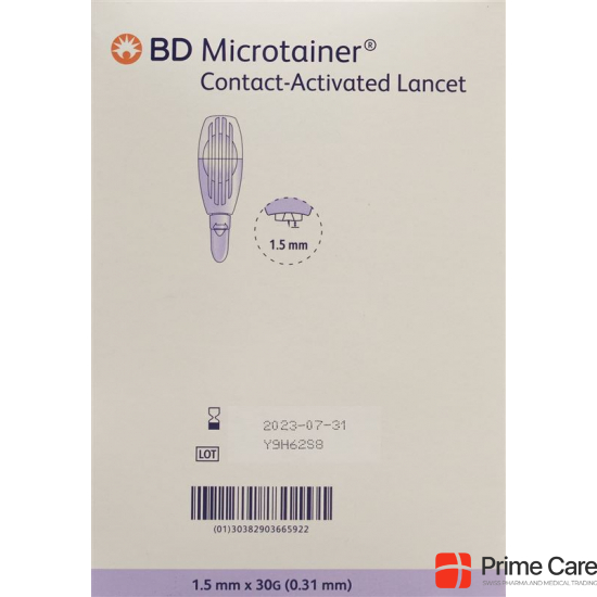 BD Microtainer Lanzetten 30g x 1.5mm Lila 200 Stück buy online